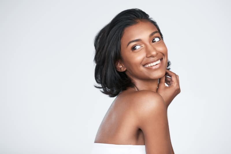 Shot of a beautiful young woman posing against a white background
