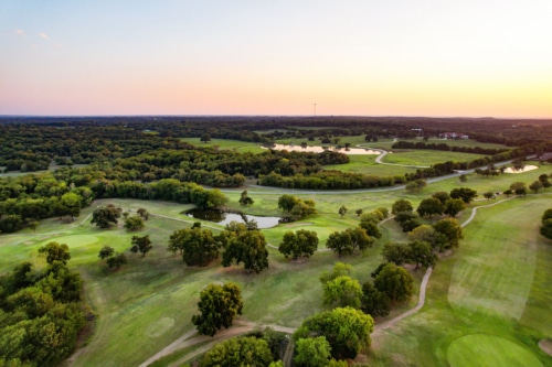 Golf Course in Texas on sunset
